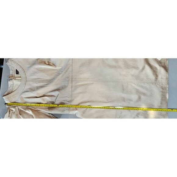 Banana Republic Womens 2 Flutter‎ Sleeve Fit and Flare Dress in Golden Beige NWT - Picture 12 of 13